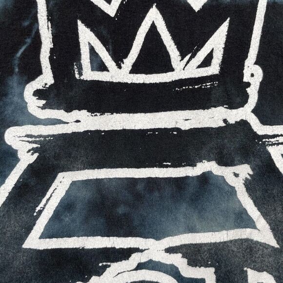 -Hot Topic Fall Out Boy Tie Dye Crown Logo Tee Blue/Black M - Picture 5 of 6